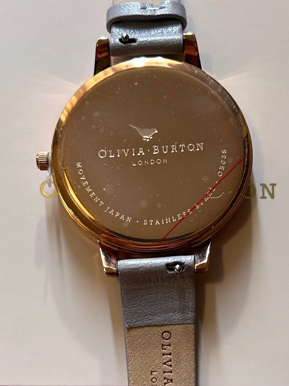 Olivia Burton Winter Garden Watch With 38mm White Floral Face & Leather Band